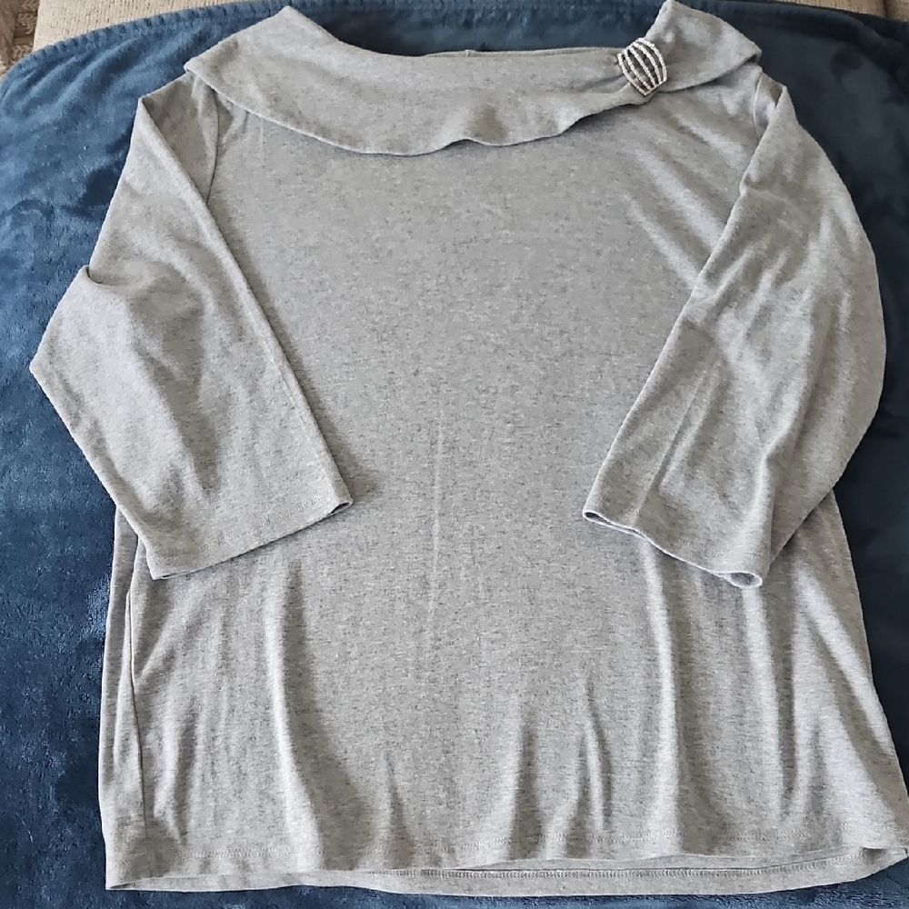 Woman's Rafaella Grey Sweater